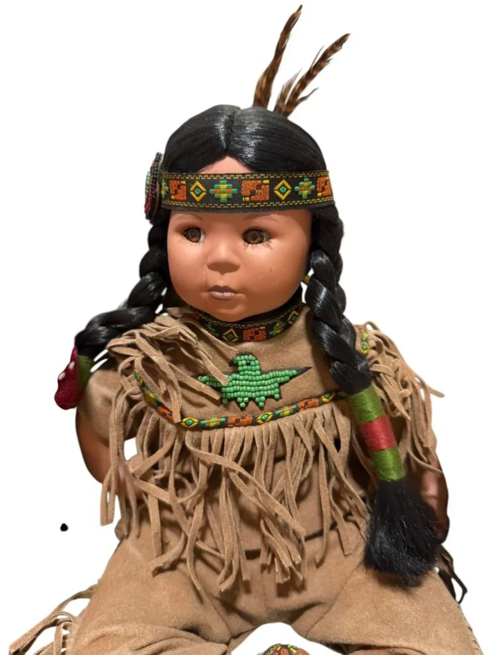 Set of 3 Native American Style Dolls By Perillo ArtAffecs 1990s